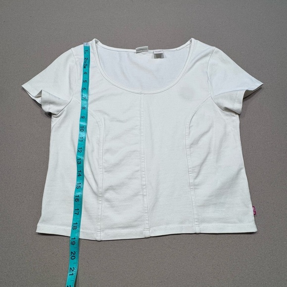 Levi's Classic White Mars Corset Short Sleeve Top -NWOT - Picture 7 of 7